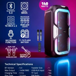 Artis Speaker– SoundPro 300 Wireless BT Party Speaker