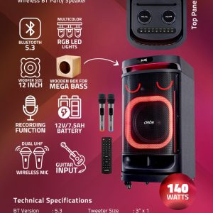 Artis SoundMax 4000 140 W Bluetooth Party Speaker Artis SoundMax 4000 140 W Bluetooth Party Speaker