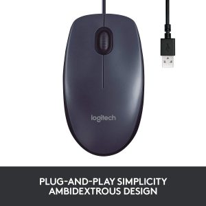 Logitech M100r Wired USB Mouse (Black) Logitech M100r Wired USB Mouse (Black)